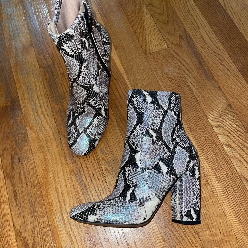 Aldo iridescent Snakeskin Ankle Boots